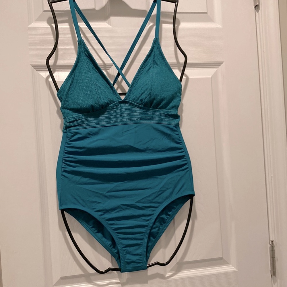 Kona Sol Green one piece bathing suit, Sz S